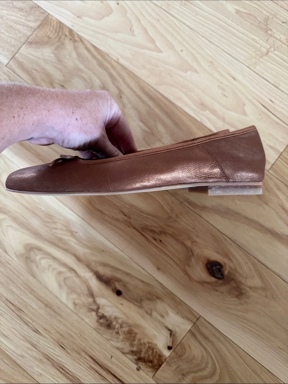 Dolce Vita Copper/Brown Square-Toe Ballet Flats